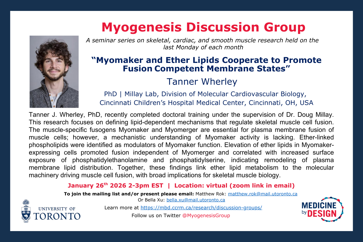 Myogenesis Discussion Group - Jan 26 2026