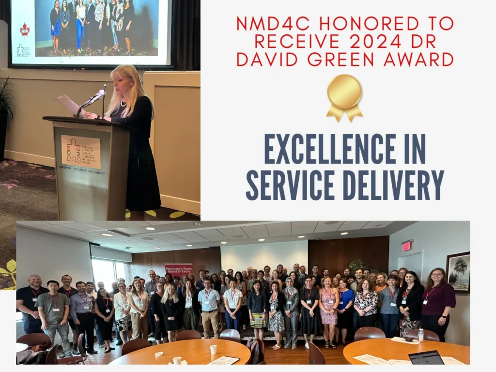 NMD4C honored to reveive 2024 Dr David Green Award for Excellene in Service Delivery from MDC