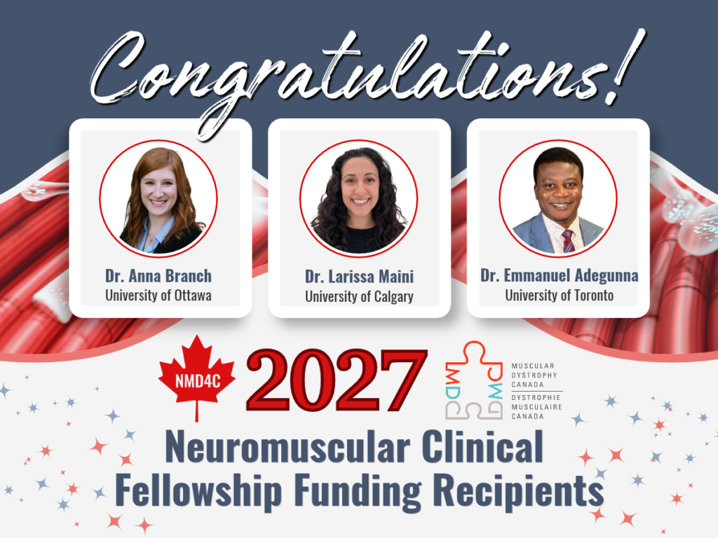 Announcing the 2027 Neuromuscular Clinical Fellowship Funding Recipients!