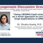 Myogenesis Discussion Group webinar poster for March 2023.