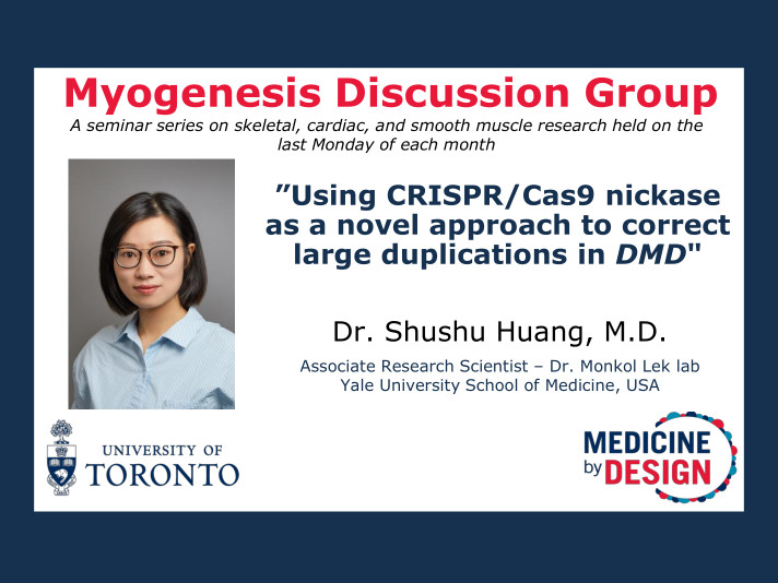 Myogenesis Discussion Group webinar poster for March 2023.