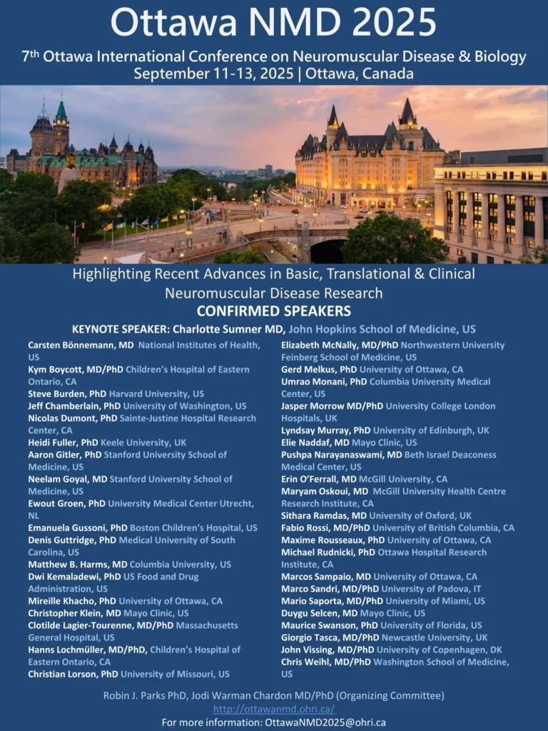 Ottawa NMD Conference event poster. Dates September 11-13, 2025, and Ottawa, Canada.