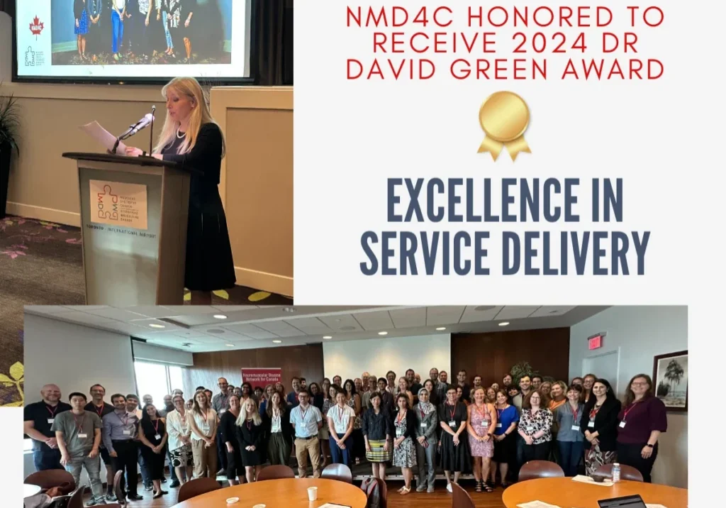 NMD4C honored to reveive 2024 Dr David Green Award for Excellene in Service Delivery from MDC