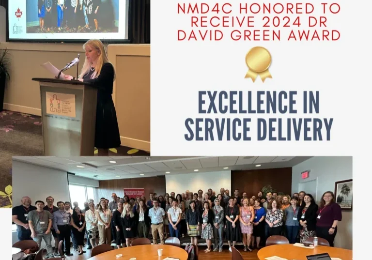 NMD4C honored to reveive 2024 Dr David Green Award for Excellene in Service Delivery from MDC