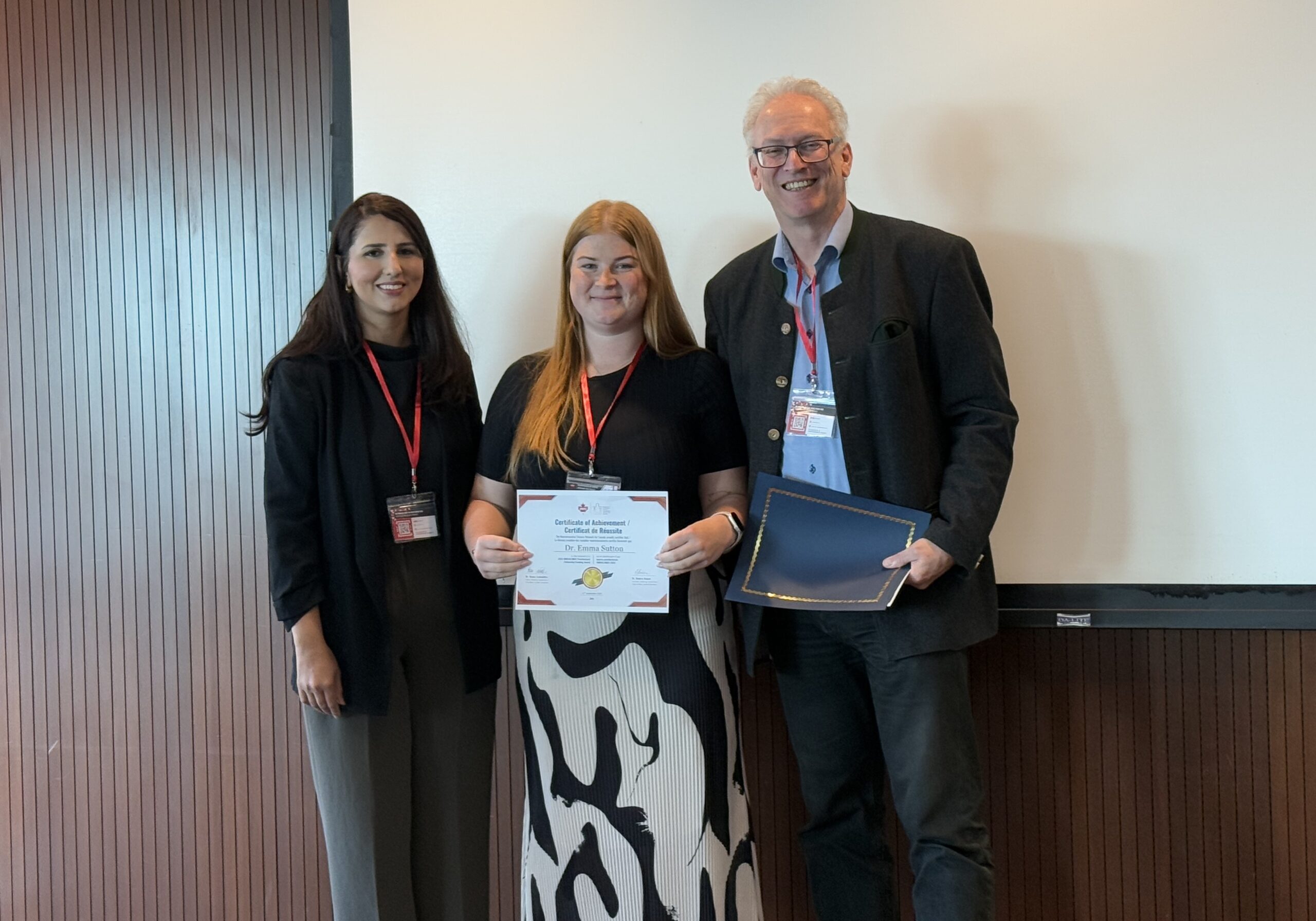 Left to Right: Dr. Homira Osman, Dr. Emma Sutton and Dr. Hanns Lochmuller