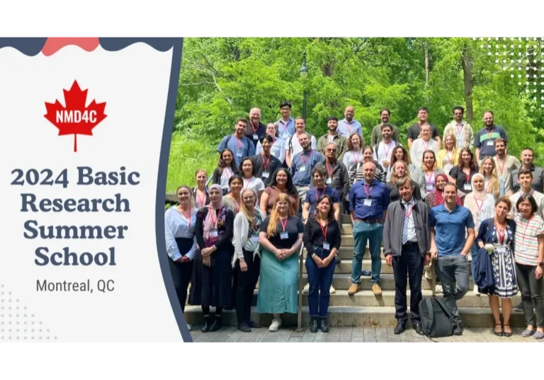 2024 NMD4C basic research summer school. Photo of attendees on the right.
