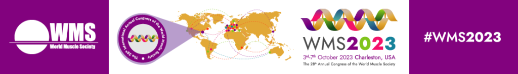World Muscle Society banner header, including information on the venue, date, and title of the event.